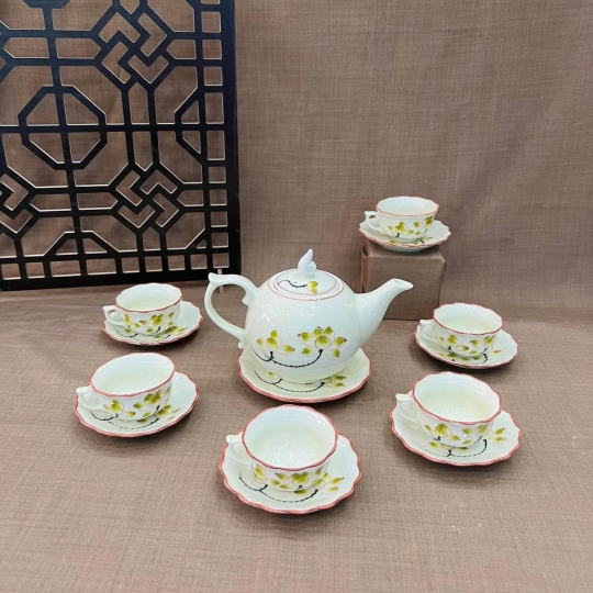 Bộ bình trà Bát Tràng mã BBT003