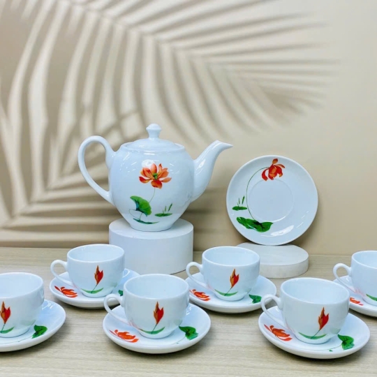 Bộ bình trà Bát Tràng mã BBT004