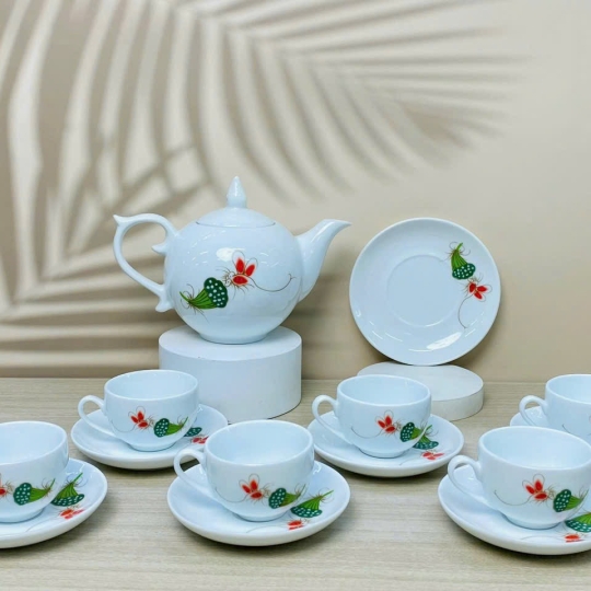 Bộ bình trà Bát Tràng mã BBT005