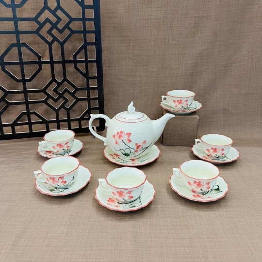 Bộ bình trà Bát Tràng mã BBT009