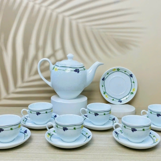 Bộ bình trà Bát Tràng mã BBT011