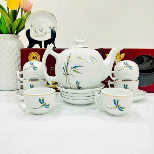 Bộ bình trà Bát Tràng mã BBT034