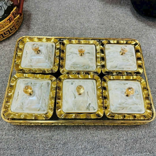 Khay, hũ đựng mứt - KH022