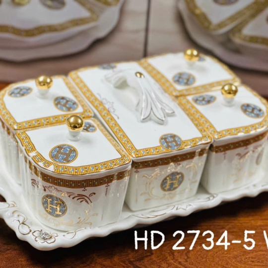 Khay, hũ đựng mứt - KH042