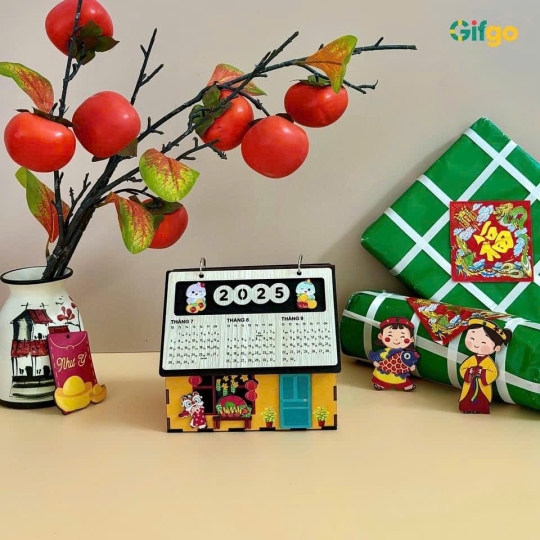 Lịch Gỗ Để Bàn - LĐB017