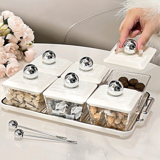 Khay, hũ đựng mứt - KH001