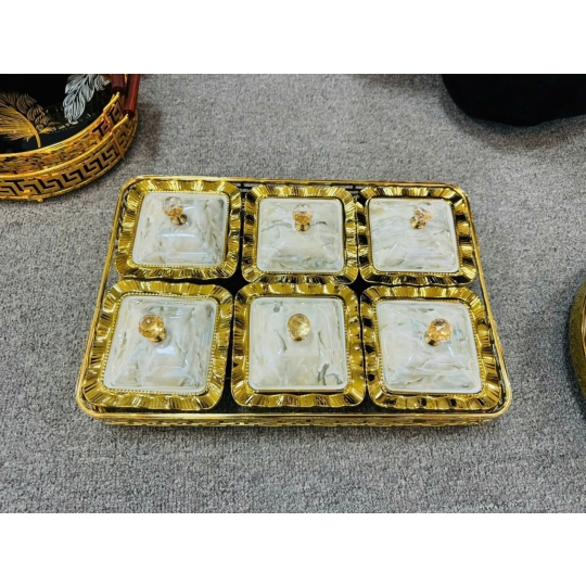 Khay, hũ đựng mứt - KH022