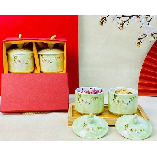 Khay, hũ đựng mứt - KH014