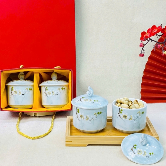 Khay, hũ đựng mứt - KH015