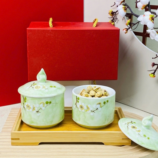 Khay, hũ đựng mứt - KH014