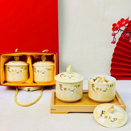 Khay, hũ đựng mứt - KH016